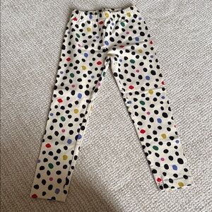 Hanna Andersson Beige Leggings with Colorful Dots